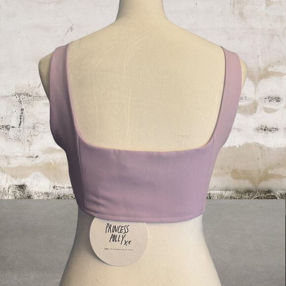 Princess Polly NWT Purple Crop Top - Size 6 - Picture 3 of 5